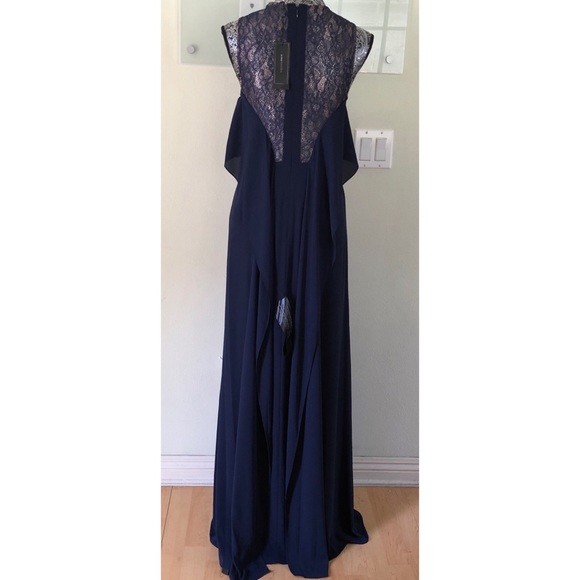 BCBGMAXAZRIA Sleeveless Cascading Ruffle Gown - Picture 2 of 6